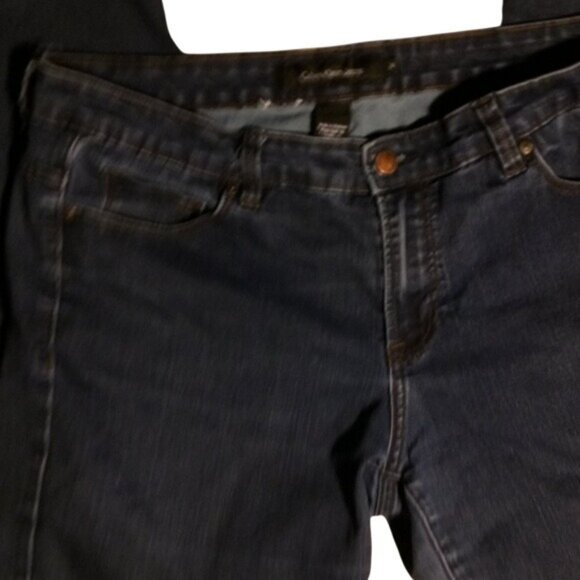Calvin Klein Womens Jeans Dark Wash Denim Casual Straight Leg Size 14 / 30 - Picture 3 of 6